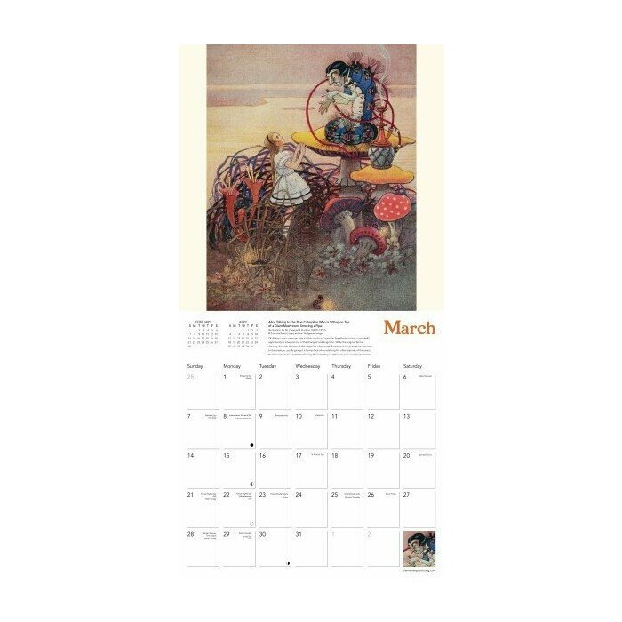 Calendrier mural 2027 Alice aux Pays des Merveilles Illustrations