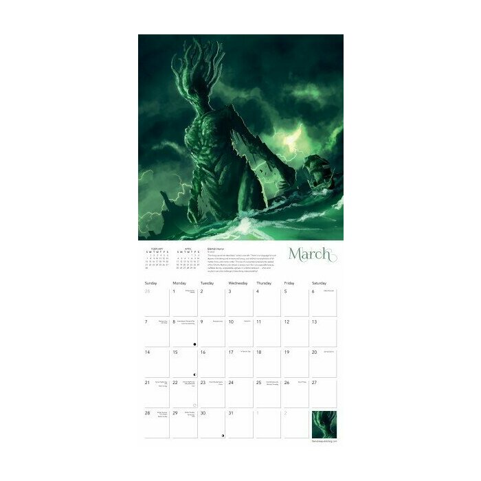 Calendrier 2027 Monstres Cthulhu Lovecraft