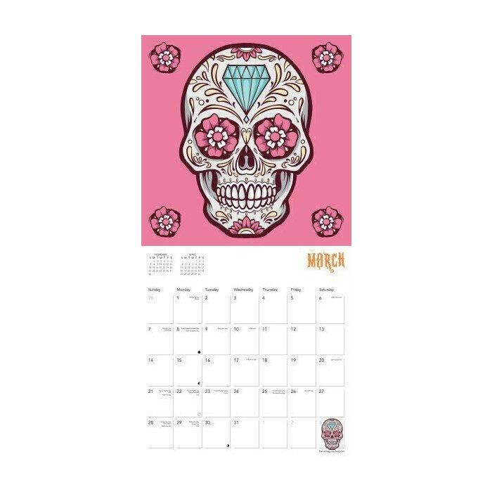 Calendrier 2027 Têtes de Mort Jour des Morts Gothique Calendrier 2027 Têtes de Mort Jour des Morts Gothique