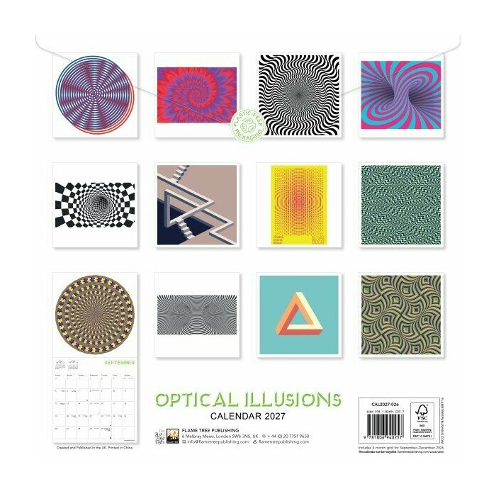 Calendrier Papier 2027 Jeux et Illusions d'Optiques 