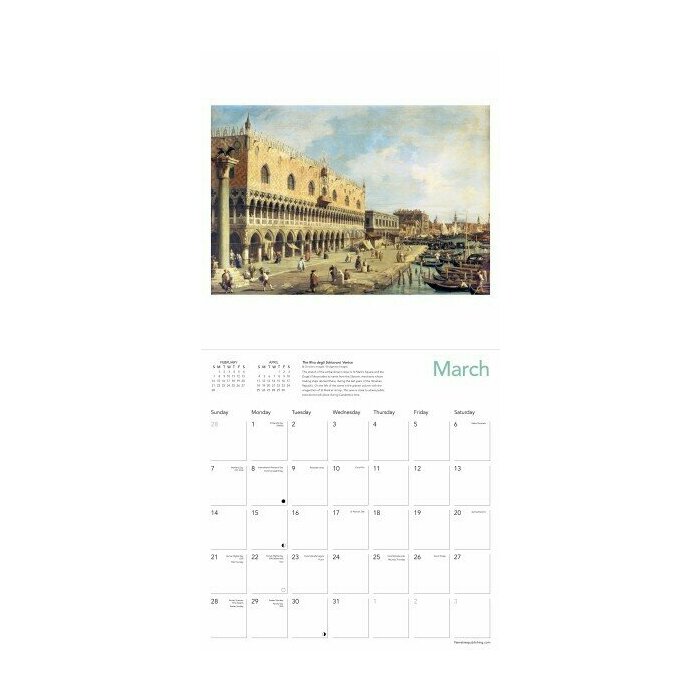 Calendrier 2027 Venise par Canaletto Calendrier Papier 2027 Venise par Canaletto