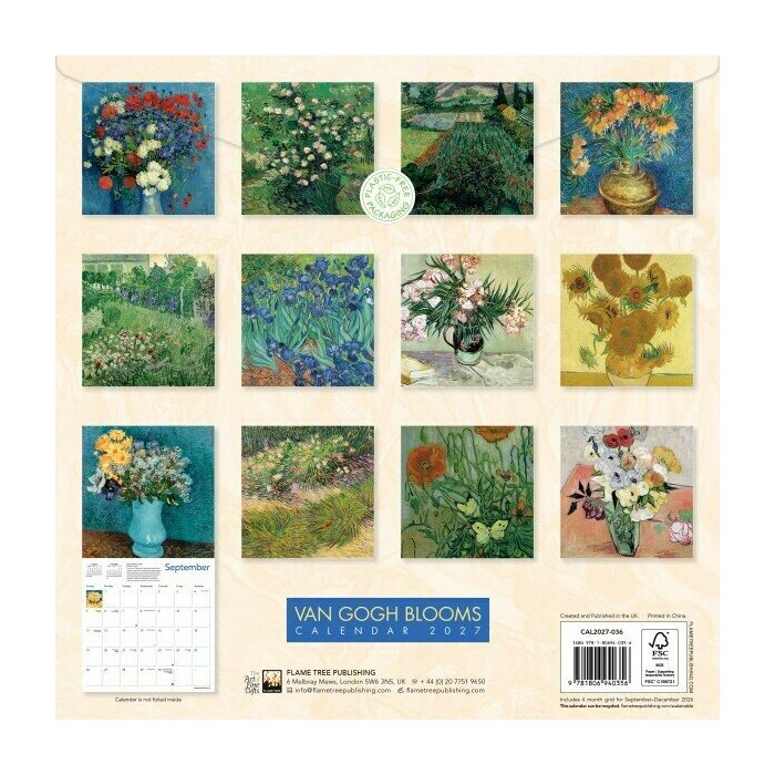 Calendrier 2027 Paysages de Vincent Van Gogh