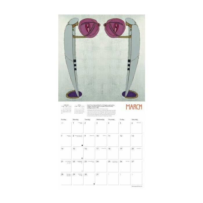 Calendrier  2027 Charles Rennie Mackintosh 