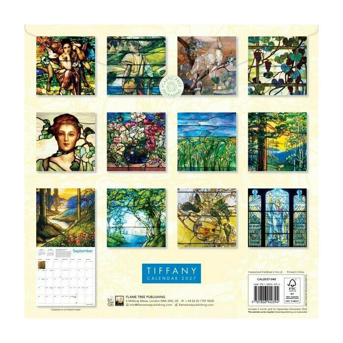 Calendrier 2027 Vitraux Louis Comfort Tiffany