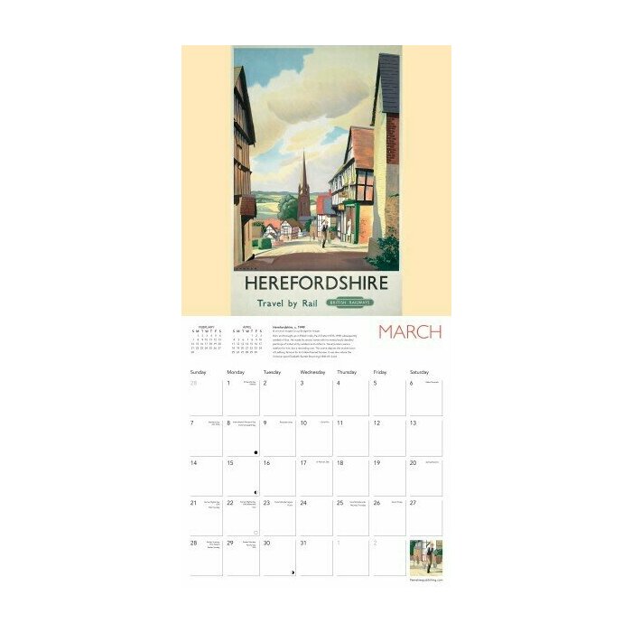 Calendrier papier 2027 Affiches Voyages R�tro Angleterre