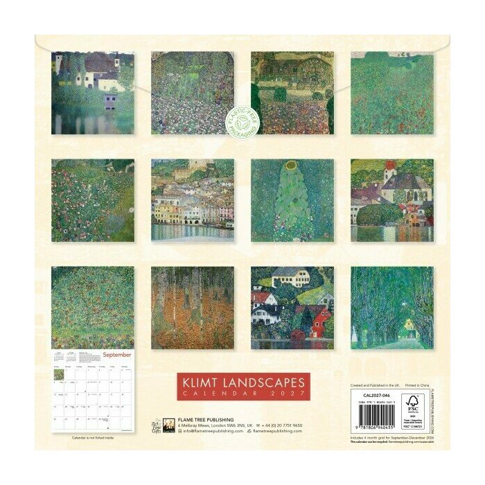 Calendrier 2027 Paysage et Nature Gustave Klimt