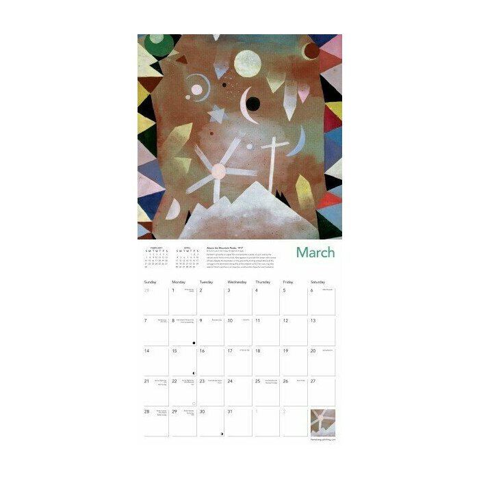 Calendrier 2027 Paul Klee Surréalisme Calendrier papier 2027 Paul Klee Surréalisme