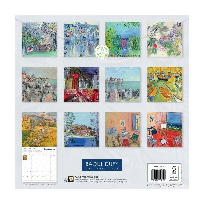 Calendrier 2027 Raoul Dufy Fauvisme Calendrier 2027 Raoul Dufy Fauvisme
