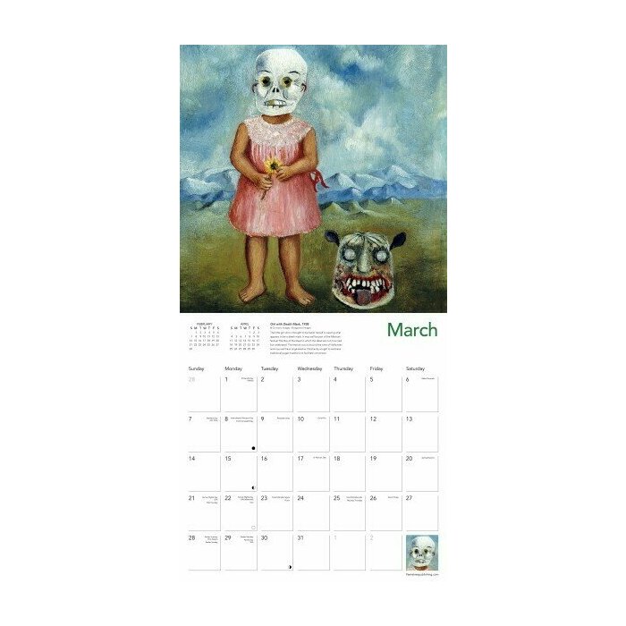 Calendrier 2027 Frida Kahlo Oeuvres classiques Calendrier papier 2027 Frida Kahlo Portraits Colorés