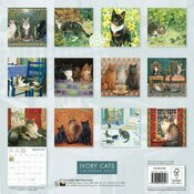 Calendrier mural 2027 Chats dans l'art Ivory