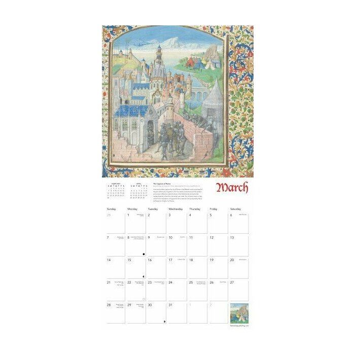Calendrier papier 2027 Manuscrits M�di�vaux Enluminures