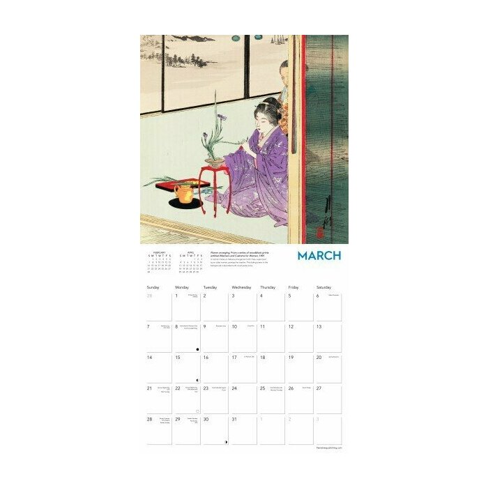 Calendrier Papier 2027 Estampes Japonaises Ogata Gekko
