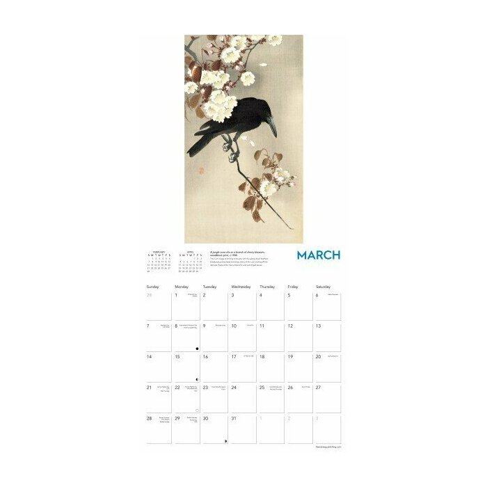 Calendrier 2027 Ohara Koson Beauté de la Nature Japonaise Calendrier Papier 2027 Estampes Japonaises Ogata Gekko