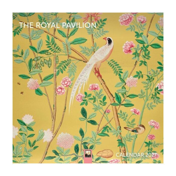Calendrier Mural 2027 Art Chinois Dragons Oiseaux Pavillon Brighton