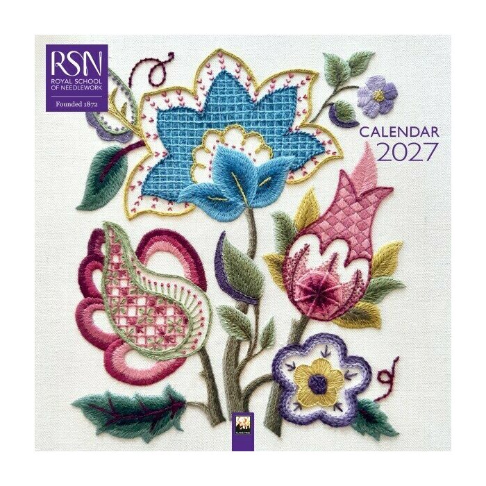 Calendrier 2027 Broderie d'Art à la Main Calendrier Mural 2027 Broderie d'Art à la Main