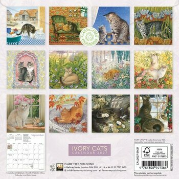 Mini Calendrier 2027 Chats dans l'art Dessins Ivory