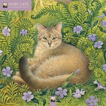 Mini Calendrier 2027 Chats dans l'art Dessins Ivory