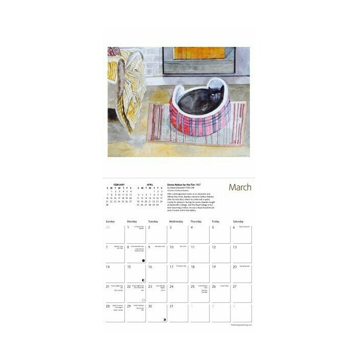 Mini Calendrier 2027 Chats dans l'art Dessins Artistiques Mini Calendrier mural 2027 Chats dans l'art Dessins Ivory