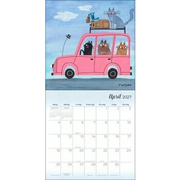 Calendrier 2027 Dessins Chats Humoristiques