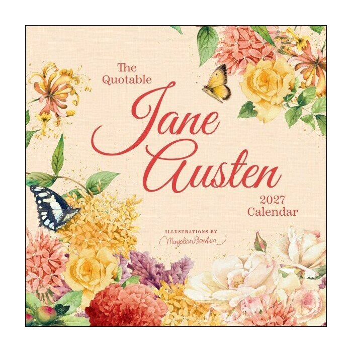 Calendrier 2027 Illustrations Citations Jane Austen par Marjolein Bastin Calendrier 2027 mural Illustrations Citations Jane Austen par Marjolein Bastin