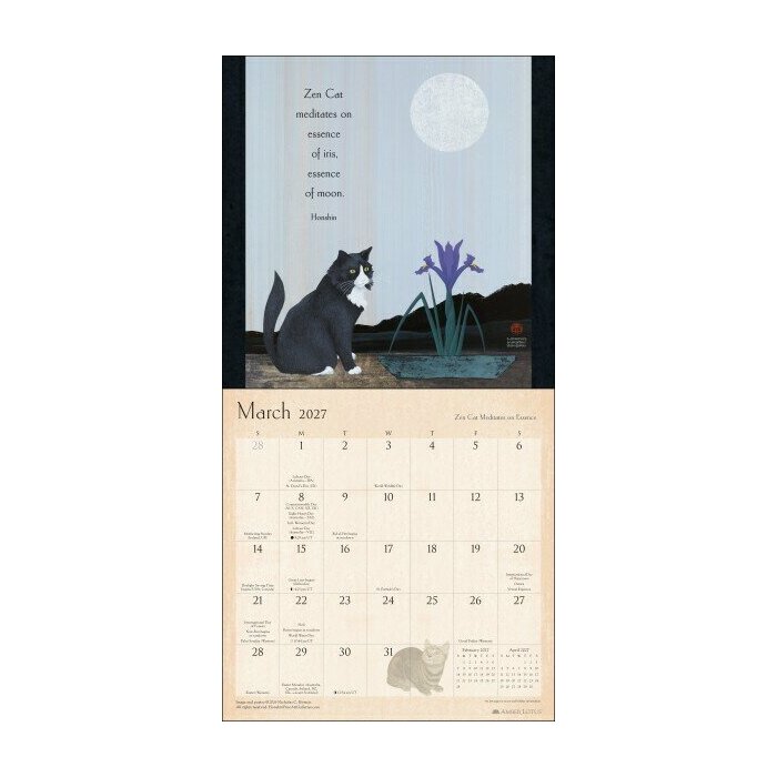 Calendrier 2027 Dessins Chats Zen Nicholas Kirsten-Honshin Calendrier 2027 Chats Zen Nicholas Kirsten-Honshin