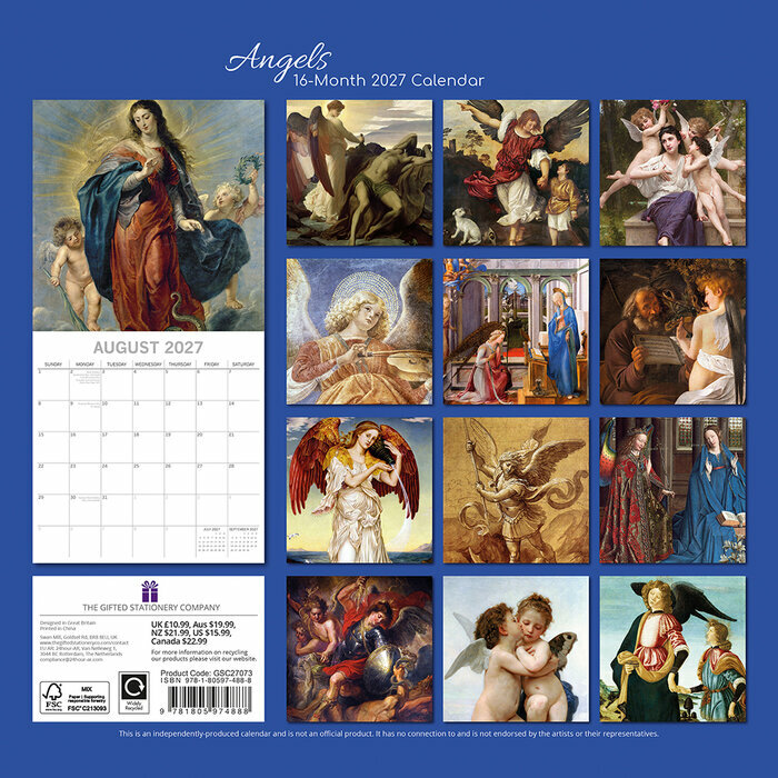 Calendrier 2027 Anges Angelots Célestes Calendrier 2027 Anges Angelots Célestes