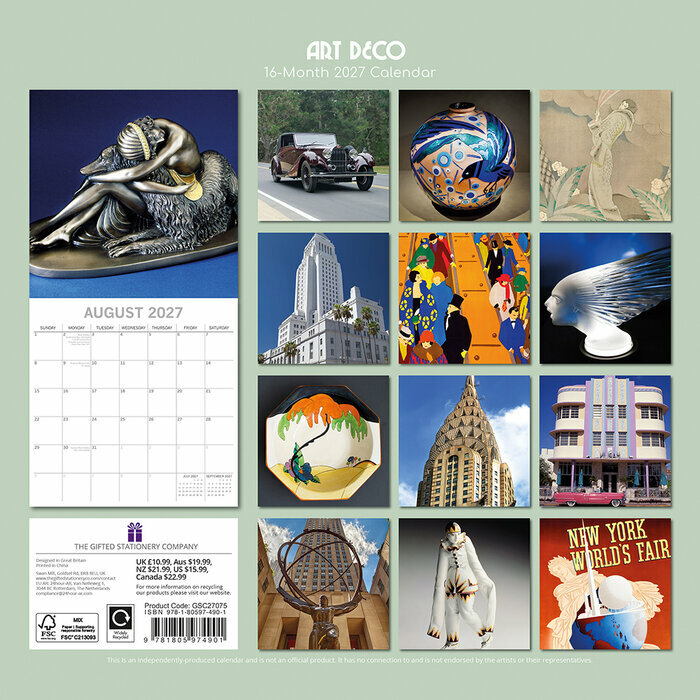 Calendrier 2027 Mouvement Art Déco Architecture Calendrier 2027 Mouvement Art Déco Architecture