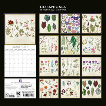 Calendrier 2027 Dessins Botanique Fleurs