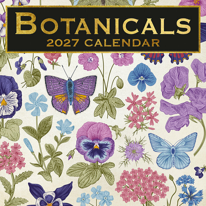 Calendrier Mural 2027 Dessins Botanique Fleurs