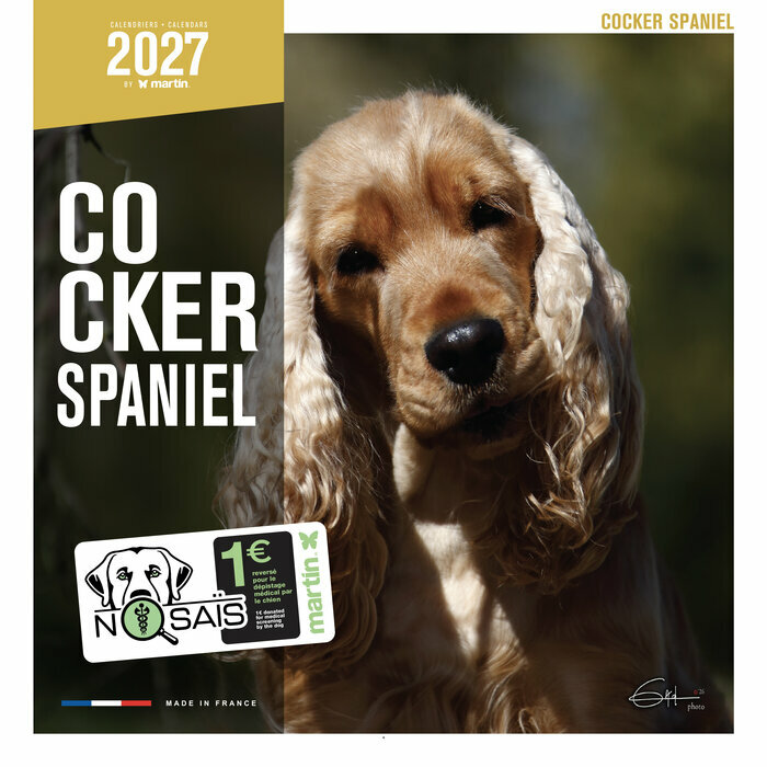 Calendrier 2027 Chien Cocker Anglais Spaniel Calendrier Mural 2027 Chien Cocker Anglais Spaniel