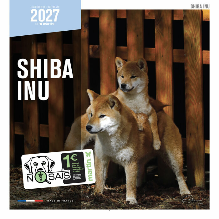 Calendrier Mural 2027 Chien Shiba Inu 
