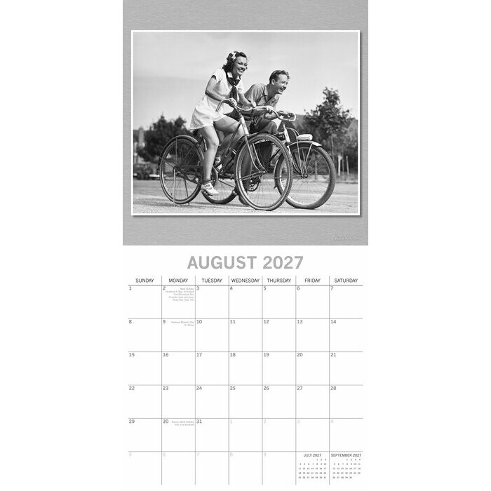 Calendrier Mural papier 2027 Photos Noir et Blanc Cultes Photographes
