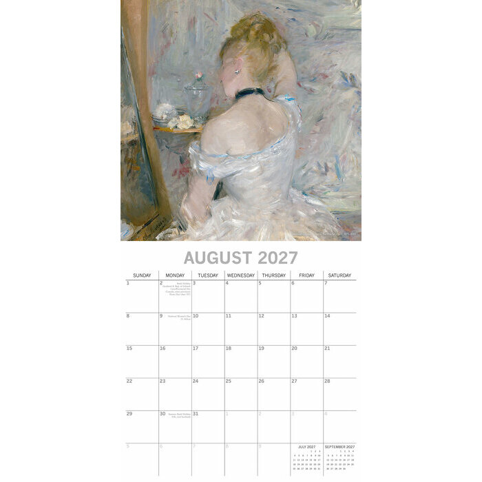 Calendrier 2027 Artistes Mouvement Impressionniste Calendrier 2027 Mouvement Impressionniste