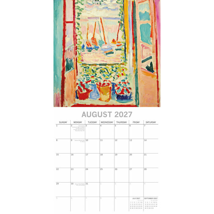 Calendrier 2027 Artiste Peintre Henri Matisse Calendrier mural 2027 Henri Matisse