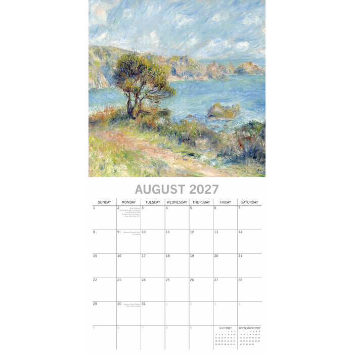 Calendrier Mural 2027  Auguste Renoir