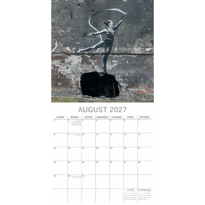 Calendrier papier 2027Art Urbain Banksy Graffiti