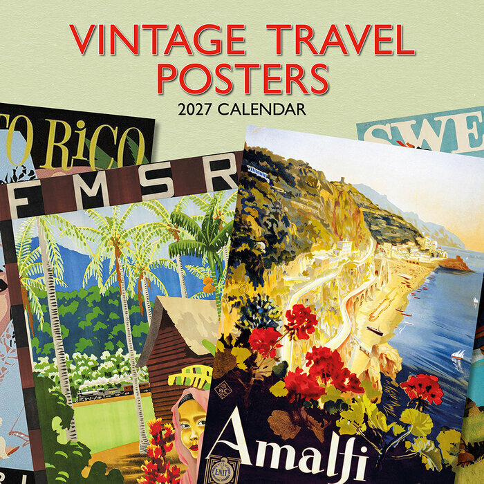Calendrier 2027 Affiches Publicitaires Voyage Rétro Vintage Calendrier Mural 2027 Affiches Publicitaires Voyage Rétro Vintage