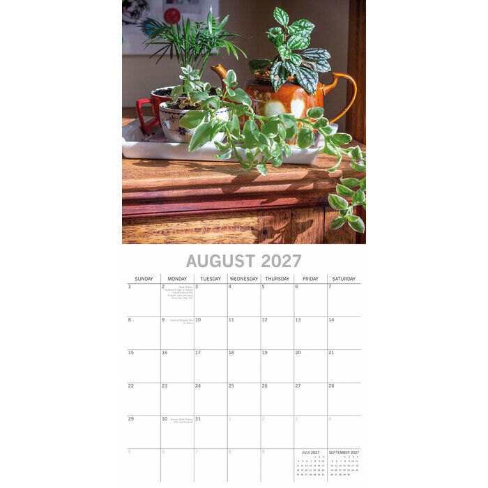 Calendrier 2027 Plantes Vertes et d'Intérieures Calendrier papier 2027 Plantes d'Intérieures