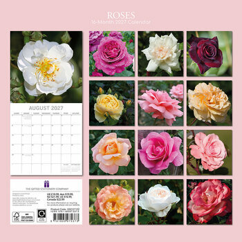 Calendrier 2027 Roses et Boutons de Rose