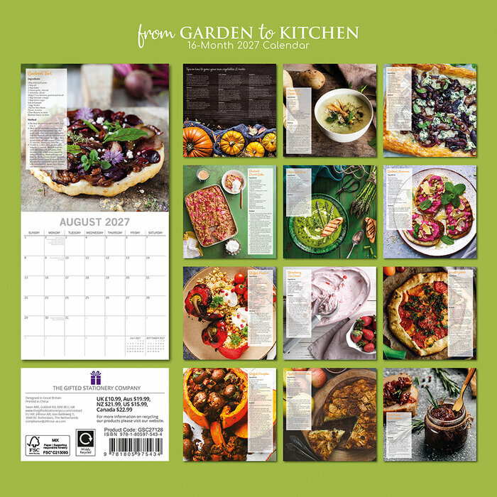 Calendrier Mural Cuisine du Jardin � la Cuisine