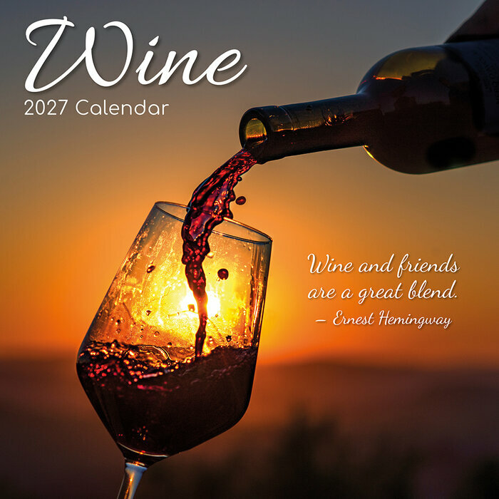 Calendrier Mural 2027 Amateurs de Vins Instants D�gustations