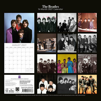 Calendrier 2027 Les Beatles Groupe Anglais