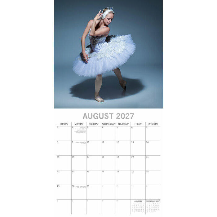 Calendrier 2027 Danseuse Classique Ballet de Danse Calendrier papier 2027 Danseuse Classique Ballet de Danse