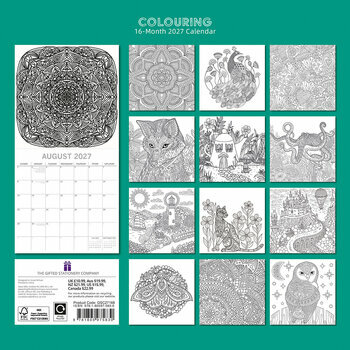 Calendrier 2027 &agrave; Colorier Coloriage D&eacute;tente