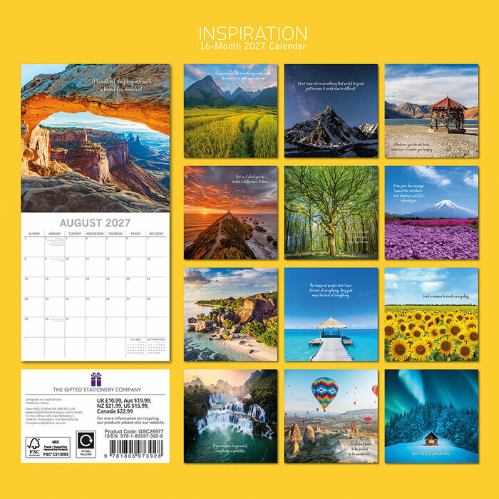 Calendrier 2027 Inspiration Paysage Zen Bien �tre