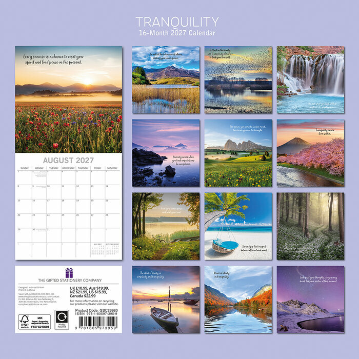 Calendrier 2027 Tranquillité Zen Méditation Calendrier 2027 Tranquillité Zen Méditation