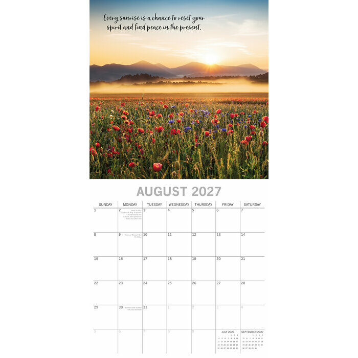 Calendrier 2027 Tranquillité Zen Méditation Calendrier papier 2027 Tranquillité Zen Méditation