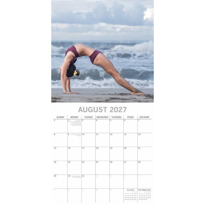 Calendrier papier 2027 Yoga Postures Zen