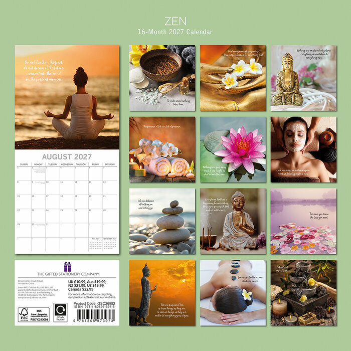 Calendrier 2027 Zen Méditation Calendrier 2027 Zen Méditation