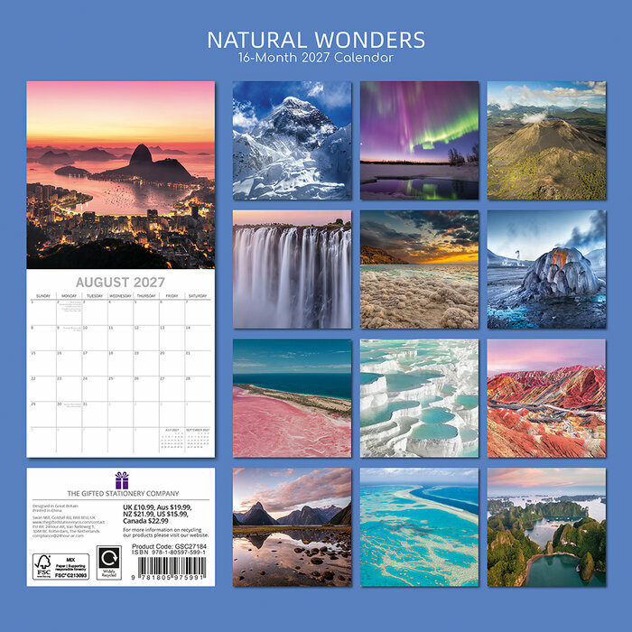Calendrier 2027 Paysages Merveilleux Naturels